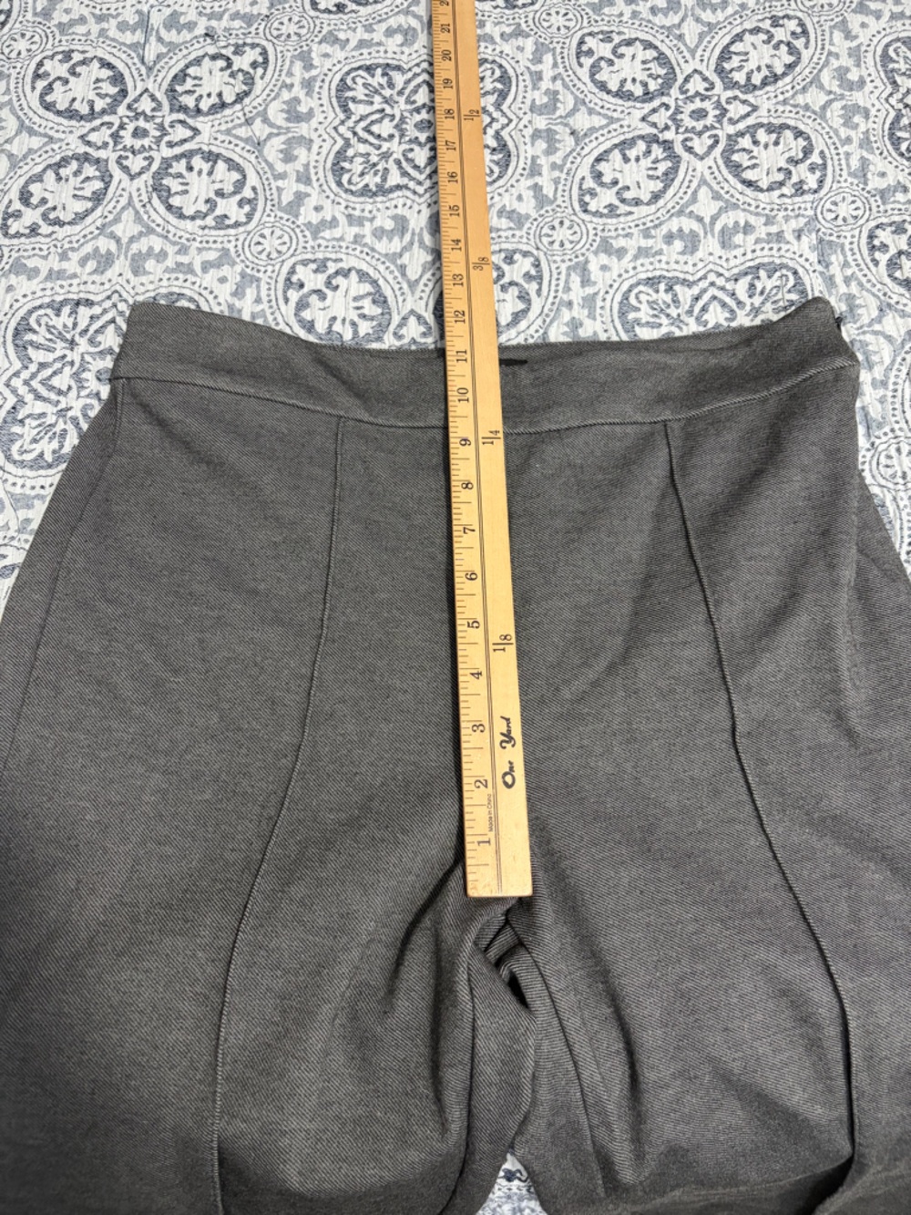 Ann Taylor Petite Heather Gray Knit Wide Leg Trousers 10P - Picture 5 of 10